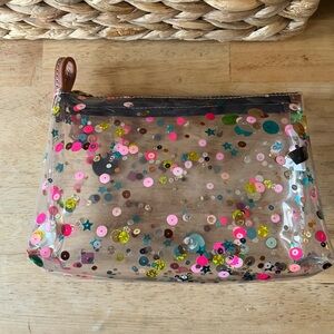 J. Crew clear confetti bag